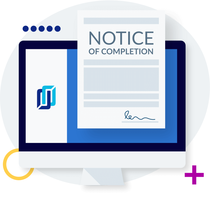 Notice of completion